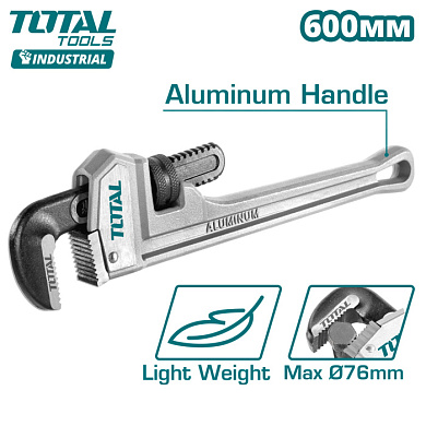 Ключ трубный 600 мм L-образный с алюминиевой рукояткой TOTAL THTAL17246