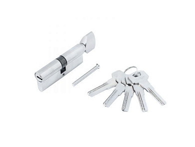 Евроцилиндр с вертушкой Стандарт Z.F.80В-5K SN, перф.ключ, 5 ключей, длина цилиндра 80, 35*10*35 УЗК 12227