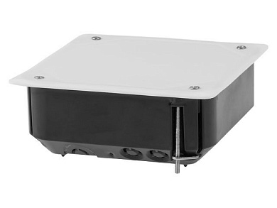 Коробка распаечная СП 115х115х45мм, крышка, мет.лапки IP20, для полых стен, Юпитер JP7111-02