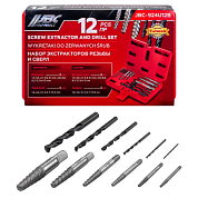 Набор экстракторов для извлечения заломанных болтов/гаек в комплекте со сверлами 12 пр JBC JBC-924U12B
