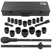 Набор инструментов ударных 21 пр, 3/4'' 6-гр. PATRON P-6212-5MPB