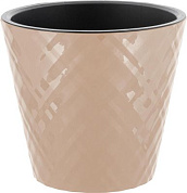Горшок для цветов InGreen Manhattan D190мм, 3,3л c дренажной вставкой, молочный шоколад Пластик Репаблик IG670210047