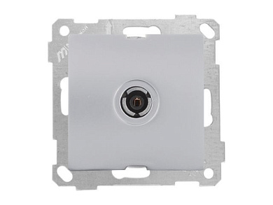 Розетка телевиз. 1-ая, с/з, 11dB, переходная серебро, ELITRA, Mutlusan 2270 170 0192