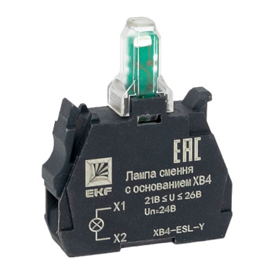 Лампа сменная c основанием XB4 желтая 24В EKF PROxima XB4-ESL-Y