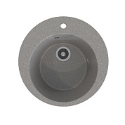 Мойка каменная, круглая одночашевая, GS-20, d495 мм, темно-серый, врезная, Gamma Stone 114433