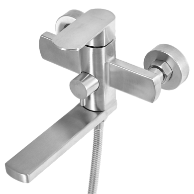 Смеситель для ванны, нержавеющая сталь, сатин Wisent W73216