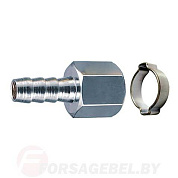 Переходник, внутр. резьба 1/4"-"елочка" 8 мм, с обжимным кольцом FUBAG 180251 B