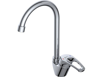 Смеситель для кухни, Lt D35, серия SHU, высота излива - 201 мм, длина излива - 194,5 мм излив поворотный, G-образный. AV Engineering AVSHU4-A134-439