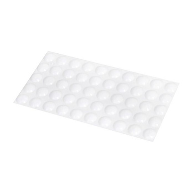 Отбойник силиконовый d10 h3, лист = 50 шт., белый AKS 118254