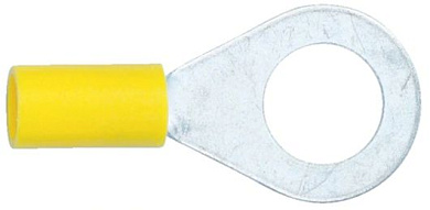 Наконечник кольцевой изолированный М10 4,0-6,0 кв. мм, желтый WUMAX 15589194
