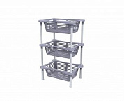 Этажерка с корзинками Krita 3-х секц (сиреневый туман) BEROSSI АС 59876000