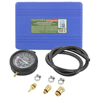 Тестер давления топлива и вакуума в наборе с резьбовыми адаптерами, 8 пр RockForce RF-904G4A