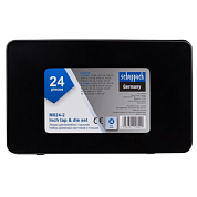 Набор метчиков и плашек дюймовый 24 пр 1/4, 5/16, 3/8, 7/16, 1/2 Scheppach Sch-M024-2