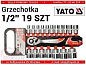 Набор торцевых головок 1/2'' 19 пр. Yato YT-38681
