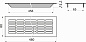 Решетка вентиляционная 480х80мм серебро алюминий PL 15519
