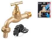 Кран водоразборный 1/2" нар. настенный со штуцером, вход 1/2"хвыход 3/4" AV Engineering AVE168012