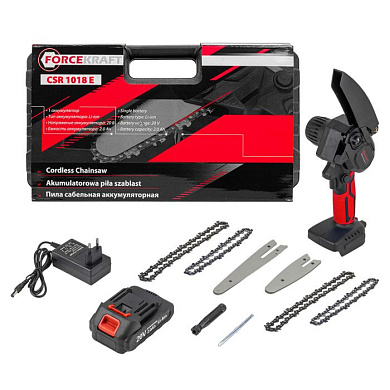 Пила сабельная аккумуляторная, 1 аккумулятор Li-ion 20V, 2.0Ah ForceKraft FK-CSR1018E