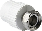 Муфта ПП с накидной гайкой 25х1" белая РосТурПласт 14259