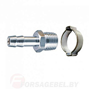 Переходник, наруж. резьба 3/8"-"елочка" 10 мм, с обжимным кольцом FUBAG 180263 B