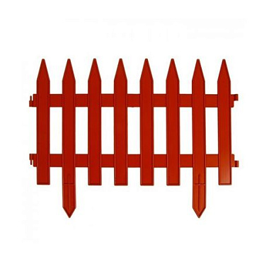 Забор декоративный "GOTIKA" №3, длина общ. 3,10 м, выс. 0,35 м, терракот, компл. 7 шт. Гарденпласт 50312