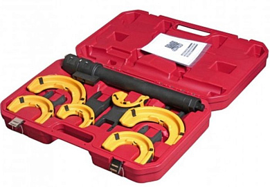 Стяжка пружин усиленная с 3-мя парами захватов и пластиковыми накладками, 7 пр. PATRON P-4274