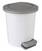 Контейнер для мусора с педалью Vogue 6 л белый Пластик Репаблик SV4046БЛ-2PS