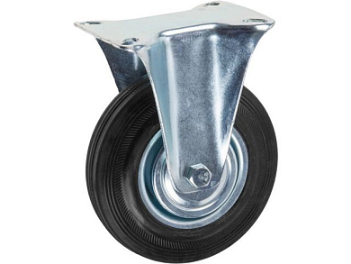 Опора колёсная d-125мм неповоротная, резиновая Starfix SMF-76430-1