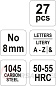 Набор клейм буквы 8 мм 27 шт. Yato YT-6863