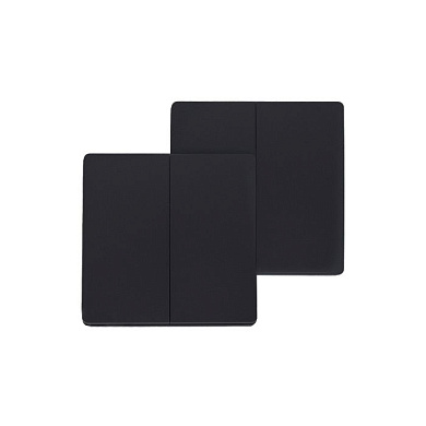 Выключатель кинетический, с реле, проходной, 2 клавиши, черный, AKS 124629