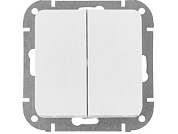 Выключатель 2 клав., cкрытый, 10А белый, Аструм, Bylectrica С5 10-3502