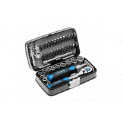 Набор инструментов 1/4" 38 пр, 6-гр,. CrV Hoegert HT1R462