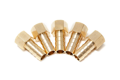 Переходник резьбовой, внутр. резьба 1/4"-"елочка" 10 мм, к-т 5 шт Forsage F-FFH04/06K