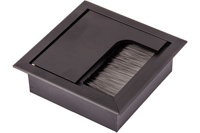 Пропуск кабельный металл 80х80мм черный AKS 67357