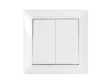 Выключатель 2 клав. (cкрытый, 10А) белый, Стиль, Bylectrica С510-803
