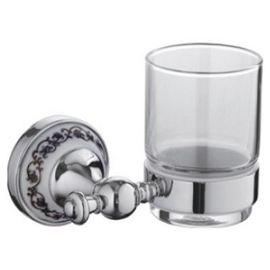 Стакан для зубных щеток и пасты, латунь/стекло, хром GERHANS K21006