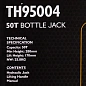 Домкрат бутылочный 50 т 280-450 мм с клапаном JCB JCB-TH95004
