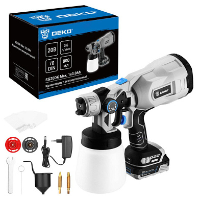 Краскопульт аккумуляторный SG20DK Max 083-1135 DEKO 083-1135