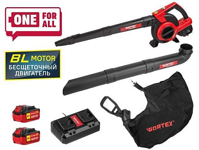 Аккум. воздуходувка BB 2536-1 D в кор. ALL1 XLT SET бесщет. двиг., 18В+18В, 2акб, 4 Ач, 36 В WORTEX 1333418