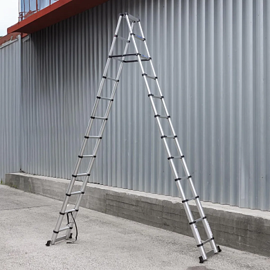 Стремянка телескопическая алюм. бытовая 3.5м 12+12 ступ. Scheppach Sch-UP350-2