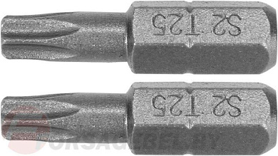 Бита Torx T25x25 мм., 1/4'', 2 шт. AISI S2 Yato YT-77905