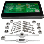 Набор метчиков и плашек дюймовый 24 пр. 1/4, 5/16, 3/8, 7/16, 1/2 RockForce RF-M024-2