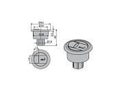 Кнопка для сливного механизма, Alcaplast V0296-ND