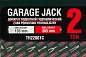 Домкрат подкатной гидравлический 2 т, 135-385 мм, с резиновой накладкой, в кейсе RockForce RF-TH22001C кейс