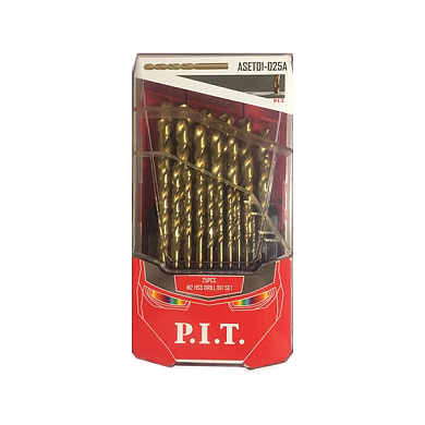 Набор сверл по металлу 1-13 мм 25 пр PIT ASET01-025A