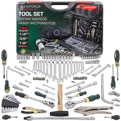 Набор инструментов 142 пр. 1/4''&3/8''&1/2'' 6-гр RockForce RF-41421-5 SM