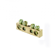 Шина PEN "ноль-земля" (6х9мм) 4 отверстия латунь крепеж по центру EKF PROxima sn0-63-04