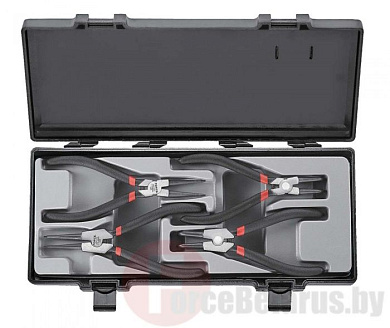 Набор съемников стопорных колец сжим/разжим, прямой/угловой 180 мм 4 пр Force 5043A