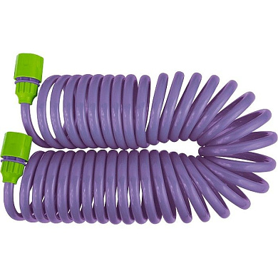 Шланг спиральный, 7,5 мх10 мм, пластмассовая фурнитура, адаптер 1/2-3/4, разбрызгиватель Palisad 67412