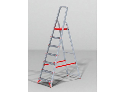 Лестница-стремянка алюм. проф. 147 см 7 ступ. 5,7 кг NV300, макс. нагрузка 225 кг Новая Высота 3110107