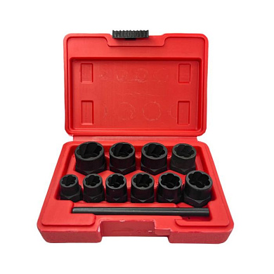 Набор экстракторов для демонтажа поврежденных болтов и гаек (10 предметов) HOREX HZ 24.1.072S